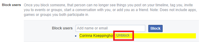 odblokovať niekoho na Facebooku