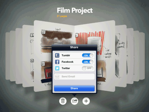Paper By FiftyThree: Aplikácia pre skicovanie na vašom papieri iPad2