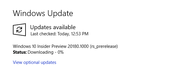 aktualizácia náhľadu Windows insider
