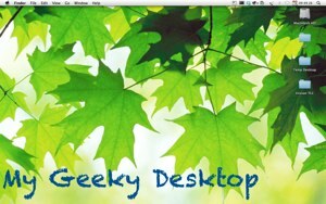 GeekTool - Zobrazenie systémových informácií o počítačoch Mac v štýle Desktop Desktop Screenshot