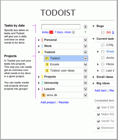 Todoist screenshot