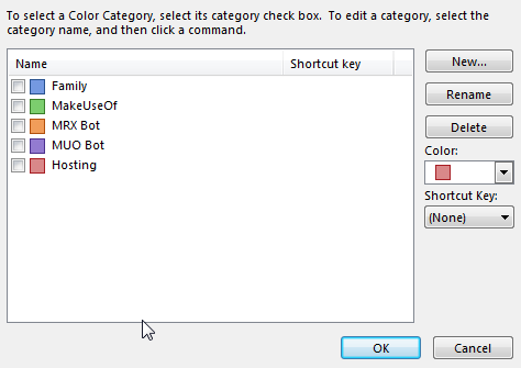 Kategórie farieb podmieneného formátovania programu Outlook