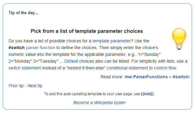 Tip dňa na Wikipédii