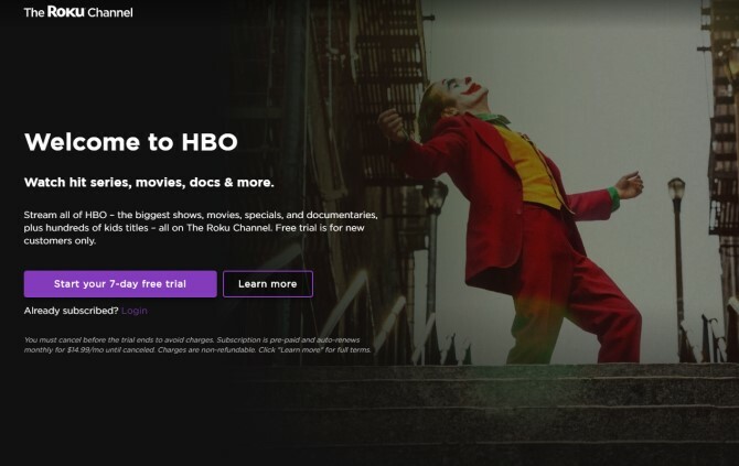 HBO skúšobná verzia Roku Channel zdarma