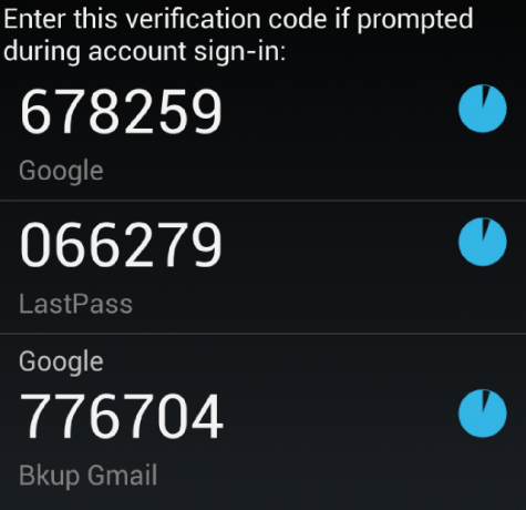 Google Authenticator,