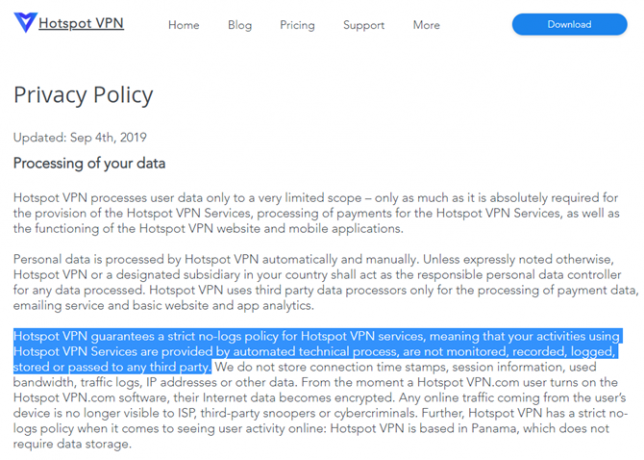 Ochrana súkromia Hotspot VPN bola aktualizovaná