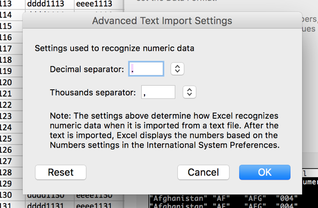 pokročilé text-import-excel