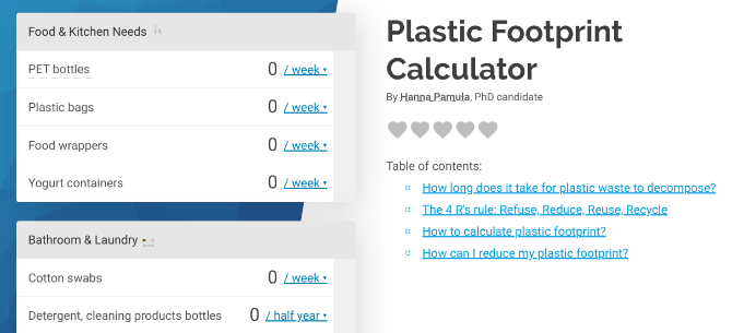 Vypočítajte si ročnú spotrebu a stratu plastov pomocou kalkulačky plastovej stopy Omni Calculator