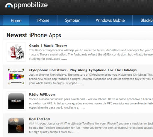 AppMobilize: online adresár aplikácií pre mobilné telefóny appmobilize2