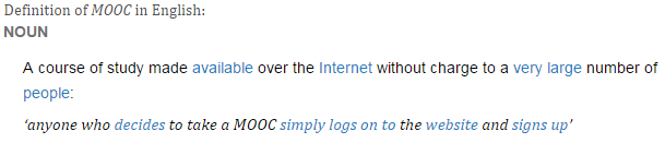 Definícia MOOC