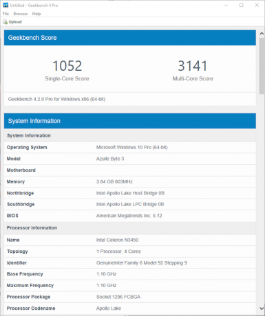 Azulle Byte 3 Recenzia: Tento malý, Fanless Mini PC robí všetko byte 3 geekbench CPU