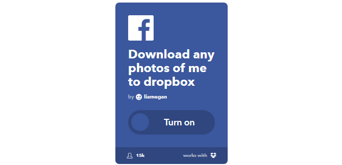Sprievodca The Ultimate IFTTT: Použite najvýkonnejší nástroj na webe ako profesionálny nástroj 31IFTTT FBTaggedPhotosToDropbox