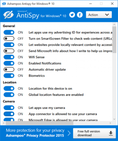 antispy pre Windows 10