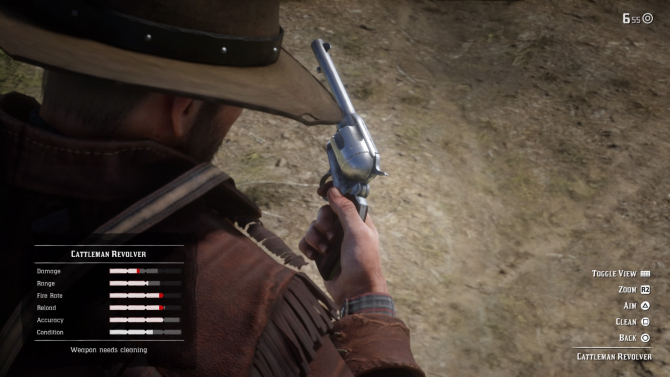 red dead redemption 2 čisté zbrane