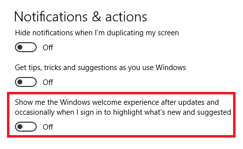 Ako zakázať stránku „Vitajte v systéme Windows“ v nastaveniach systému Windows 10