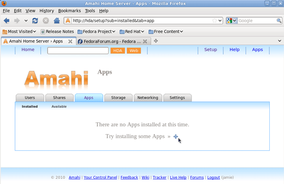 Nastavenie domáceho servera Amahi - pridanie disku na váš server [Linux] 1 Nainštalujte aplikácie