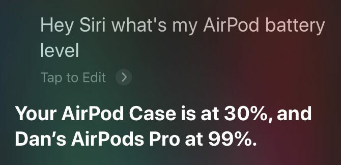 Siri načítava percento batérie AirPods