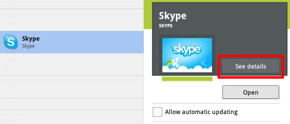 Skype android aplikácie