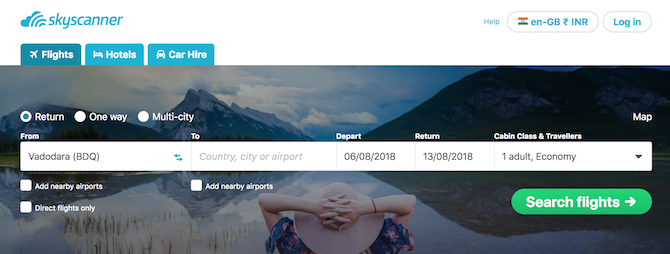 Táto užitočná webová stránka je známa ako Skyscanner