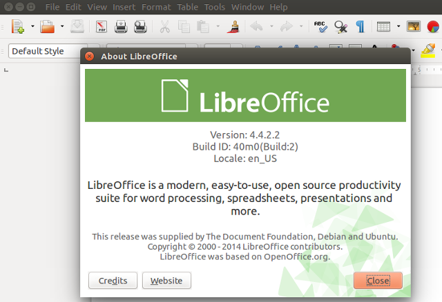 Ubuntu živé libreoffice