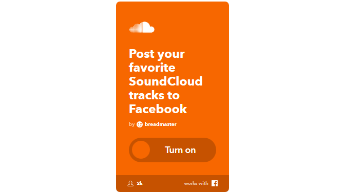 Sprievodca The Ultimate IFTTT: Použite najvýkonnejší nástroj na webe ako profesionálny zvuk 39UFTT SoundcloudLIkesToFB