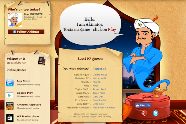 úžasné, ohromujúce-Akinator