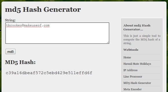 Ako zistiť, či vaša e-mailová adresa presakovala prostredníctvom databázy Gawker je md5