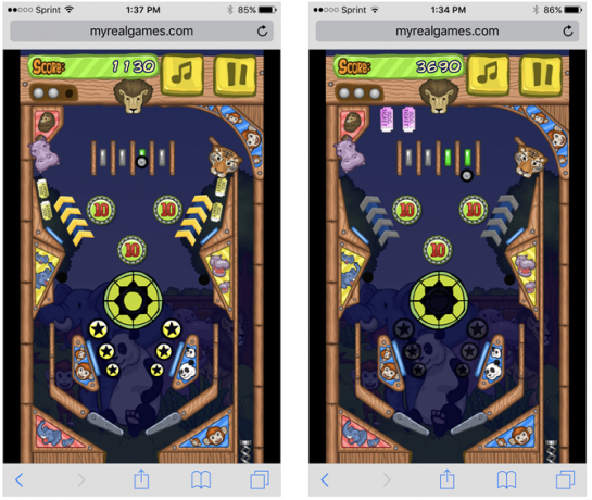 Zoo Pinball Mobile Browser