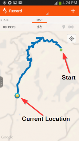 3 Strava - Sledovanie a analýza - Záznam aktivity - mapa