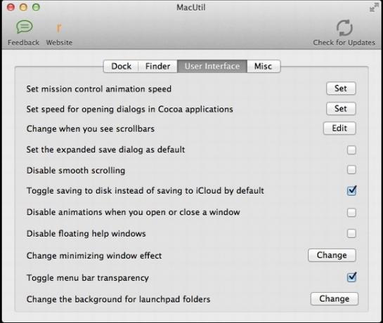 MacUtil: Ľahko si prispôsobte funkcie Mac OS X z jednoduchého menu [Mac OS X]