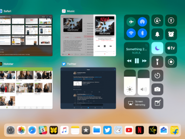 iPad 2 iOS 11 Control Center