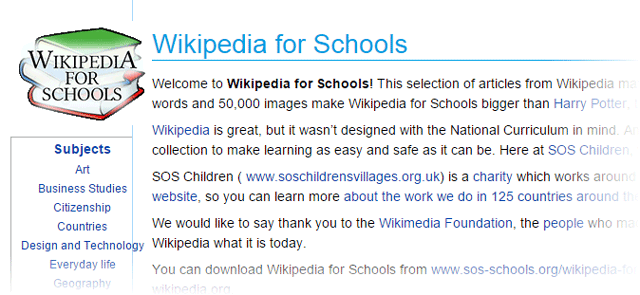 Wikipedia pre školy