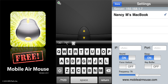7 najlepších bezplatných aplikácií diaľkového ovládania pre iPhone MobileAirMouse2