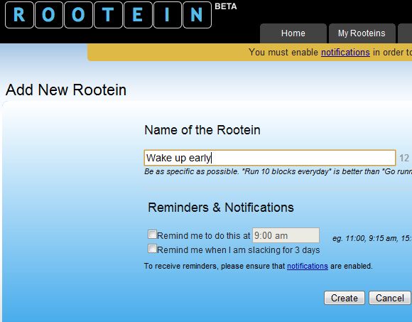 Rootein: Online Self Improvement Tracker rootein2