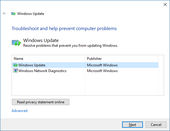 Oprava systému Windows Update Windows 10