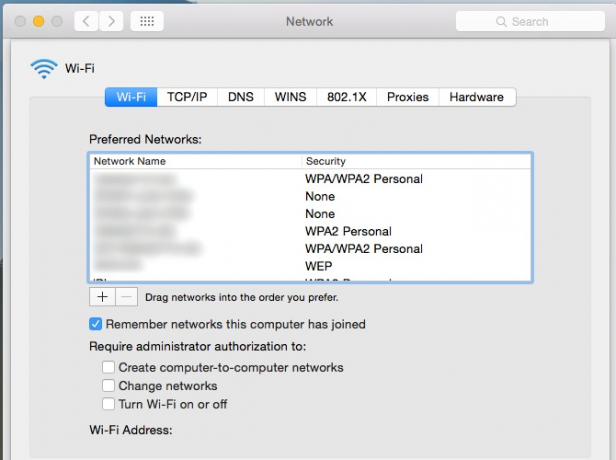 Odstráňte bezdrôtovú sieť zo starých verzií systému MacOS