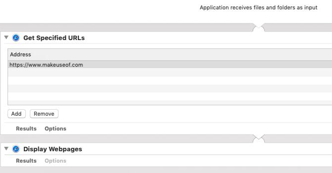 Aplikácia Automator na spustenie webových stránok v počítačoch Mac