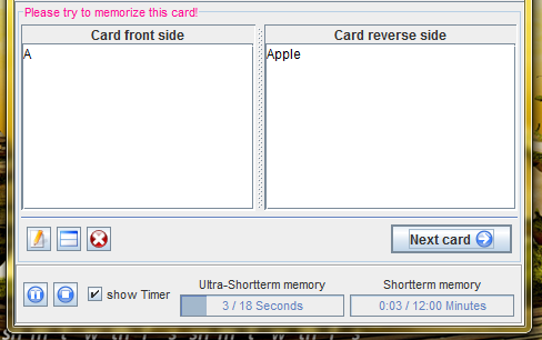 Pauker - ľahko použiteľné freewarové časovače programu Java Flash Card