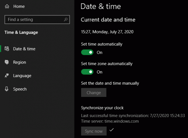 Windows 10 Automatické hodiny