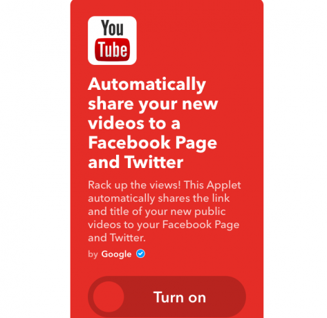 youtube ifttt zdieľať na Twitter a Facebook