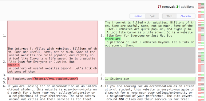 Táto užitočná webová stránka je známa ako Diff Checker