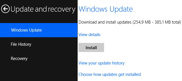 Nainštalujte službu Windows Update