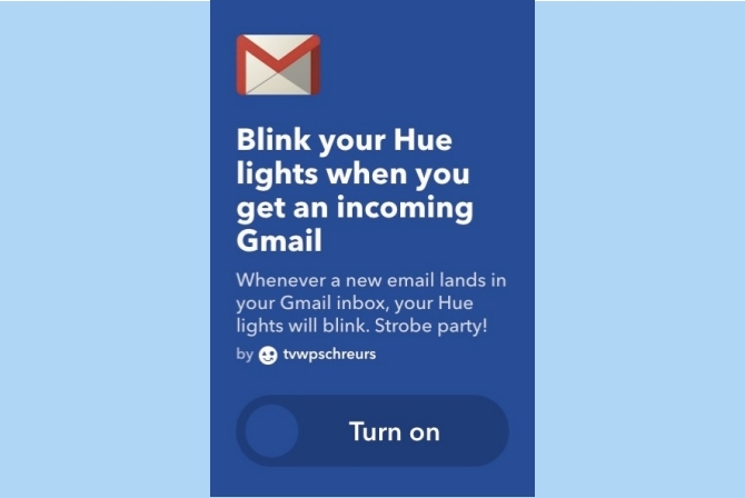 ifttt gmail bliká inteligentnými svetlami