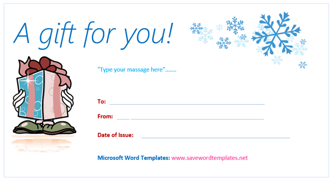šablóny darčekových certifikátov microsoft office snowflake
