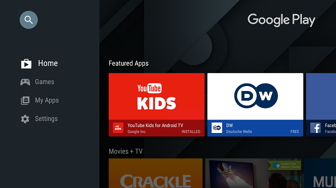 google play android tv aplikácia