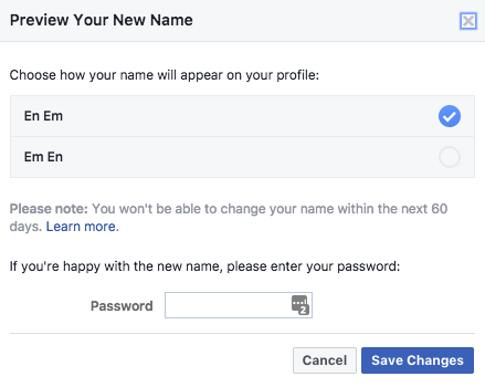 Ako zmeniť svoje meno na Facebooku Facebook name Change 2