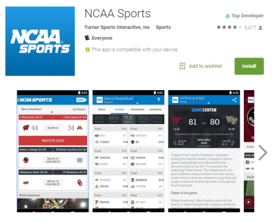 NCAA-app