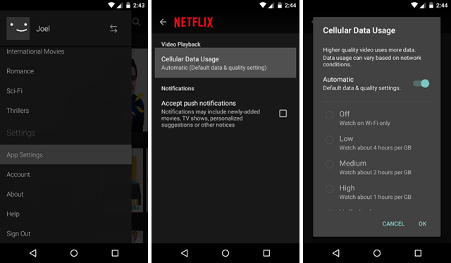 Netflix-mobile-data-záchranca-nastavenia