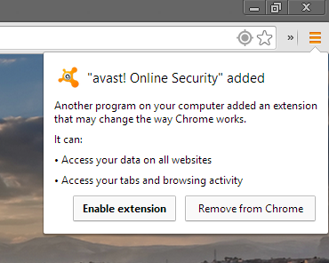 Avast - Doplnok na ochranu prehliadača - Chrome