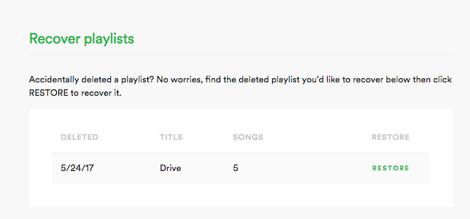 spotify obnoviť odstránený zoznam skladieb